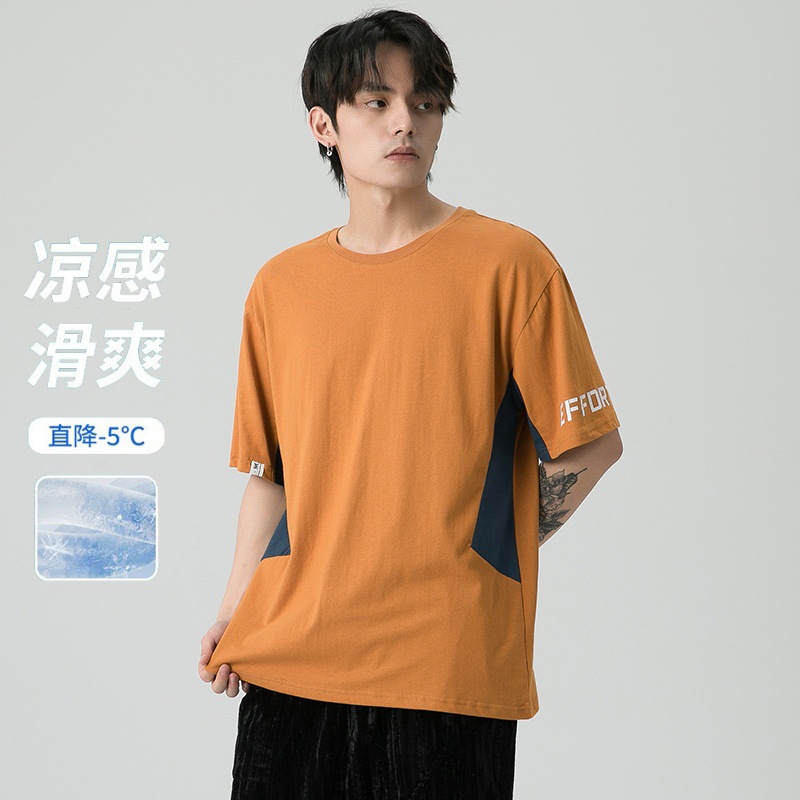 Summer thin sports fashionable breathable short sleeve T-shirt with…