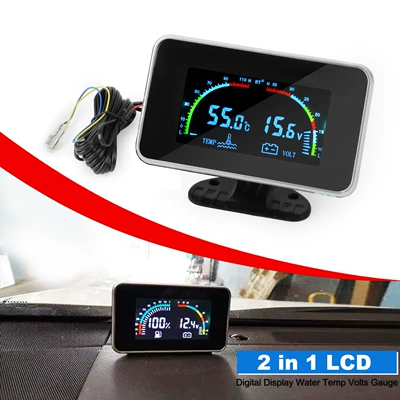 water temperature gauge and Voltage Two-In-One Combination Meter