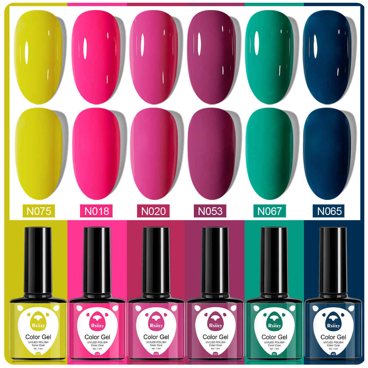 6 colores esmalte de uñas pegamento fototerapia embotellada color popular pintado brillante ojo de gato pegamento UV fototerapia pegamento esmalte de uñas traje de pegamento