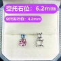圆形镶嵌个性s925耳钉