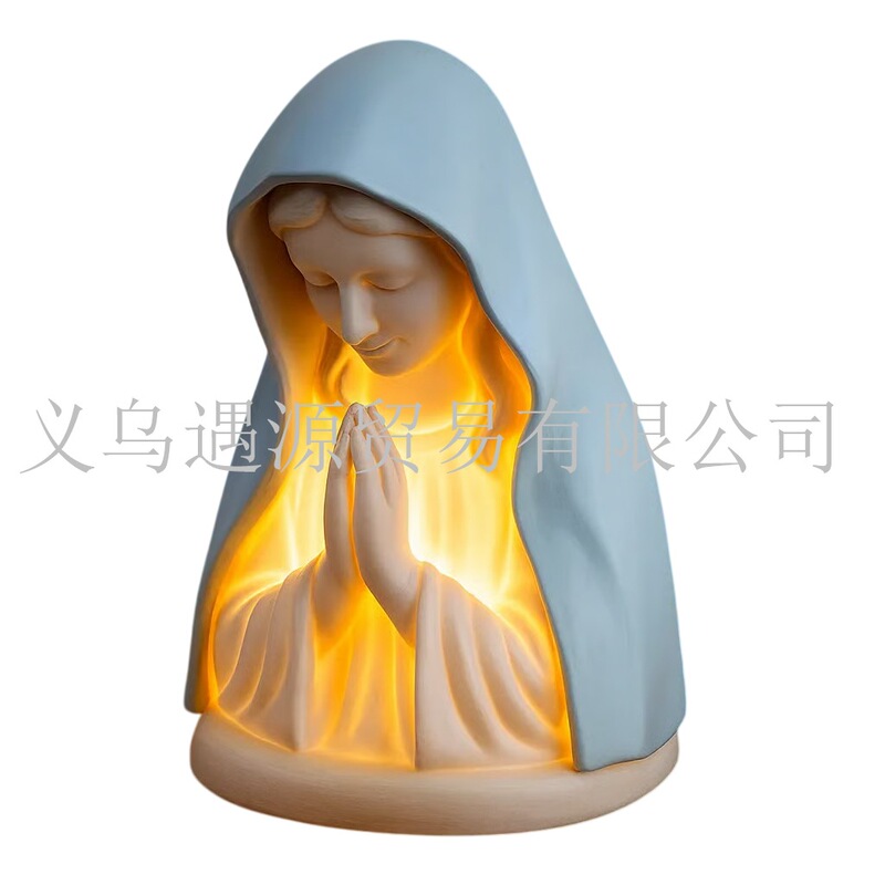 新品Virgin Mary Prayer Night Light祈祷夜灯树脂工艺品摆件装饰|undefined
