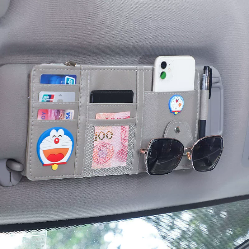Зажим для хранения автомобильного солнцезащитного козырька, многофункциональный зажим для салона автомобиля, держатель для карт, сумка для хранения, держатель для документов, набор для хранения