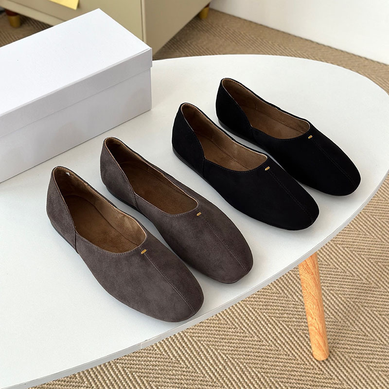 Unbranded~ Made in Dongguan Houjie, Can Be Shipped Directly, Shallow Slip-On Flat Suede Shoes, Genuine Leather Dance Shoes for Women Unbranded~ Made in Dongguan Houjie, Can Be Shipped Directly, Shallow Slip-On Flat Suede Shoes, Genuine Leather Dance Shoes for Women