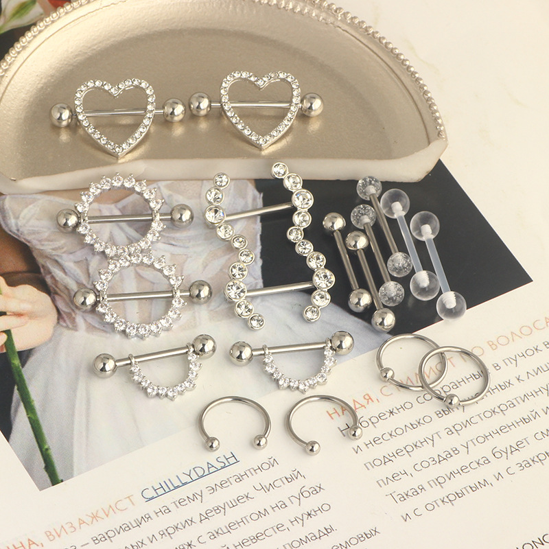 Pointed titanium steel lip stud product view