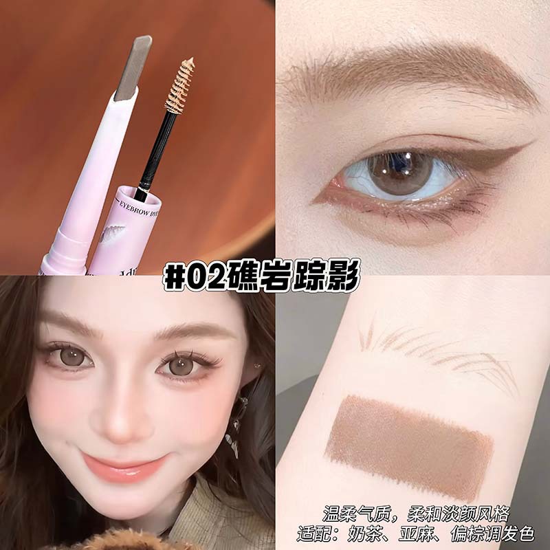 CAPPUVINI multiuso ceja pincel tinta ceja dos cabezas 2 en uno maquillaje natural ceja pincel gripe maquillaje transfronterizo image 8