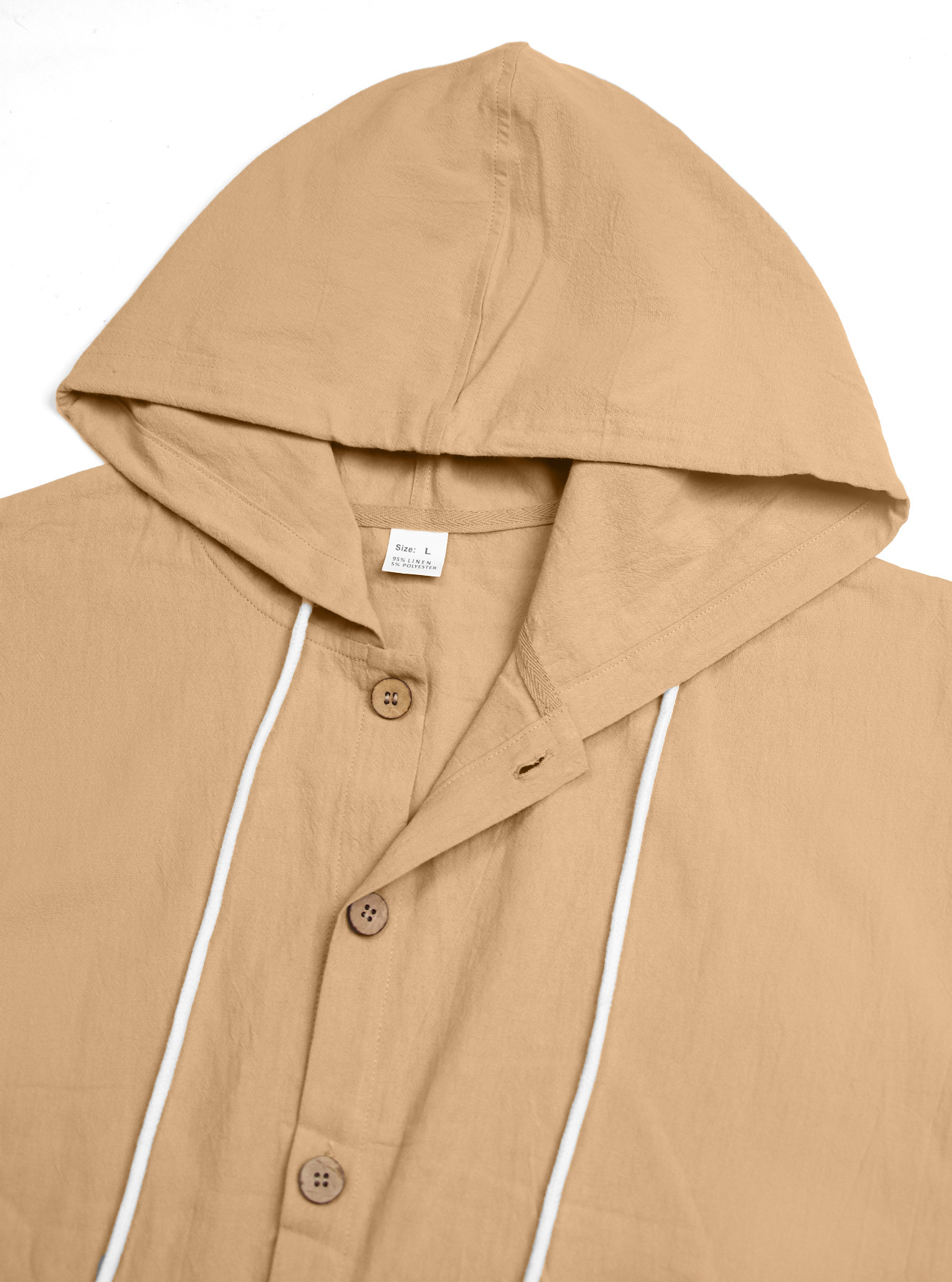 Giacca camicia uomo in cotone e lino casual primavera autunno_voghion.com