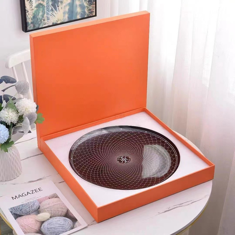 European-style Bone China Foreign Trade Hotel Set-up Large Plate Set Club Box Hotel Large Plate 16-inch Household Plate Decorative Plate