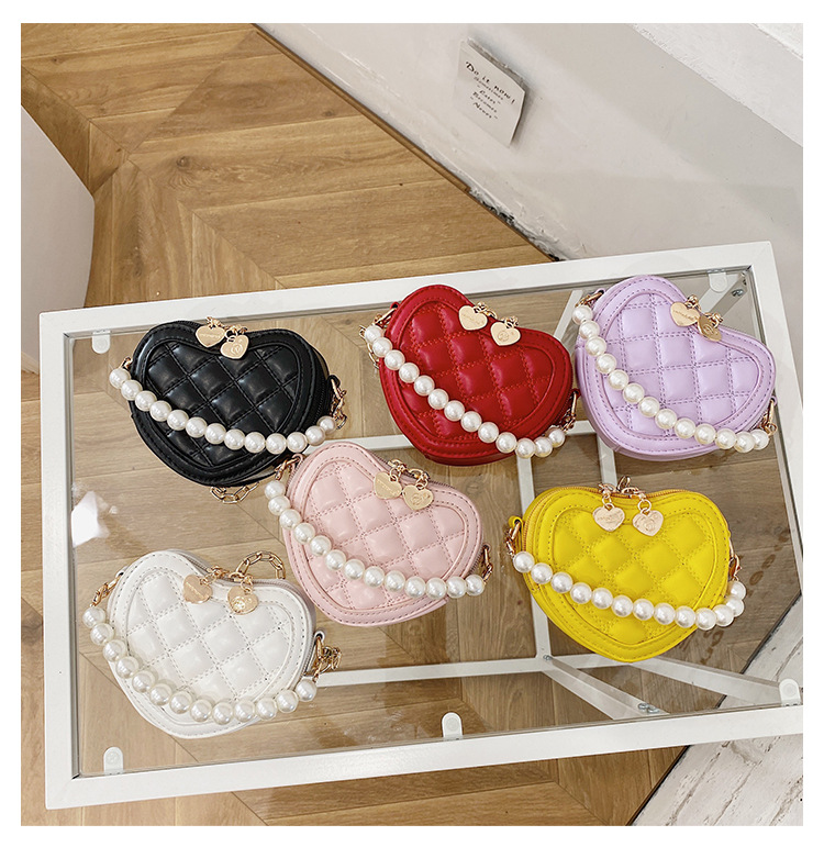 Lingge Pearl Chain Children's Bag Fashion One-shoulder Messenger Bag Coin Purse display picture 30