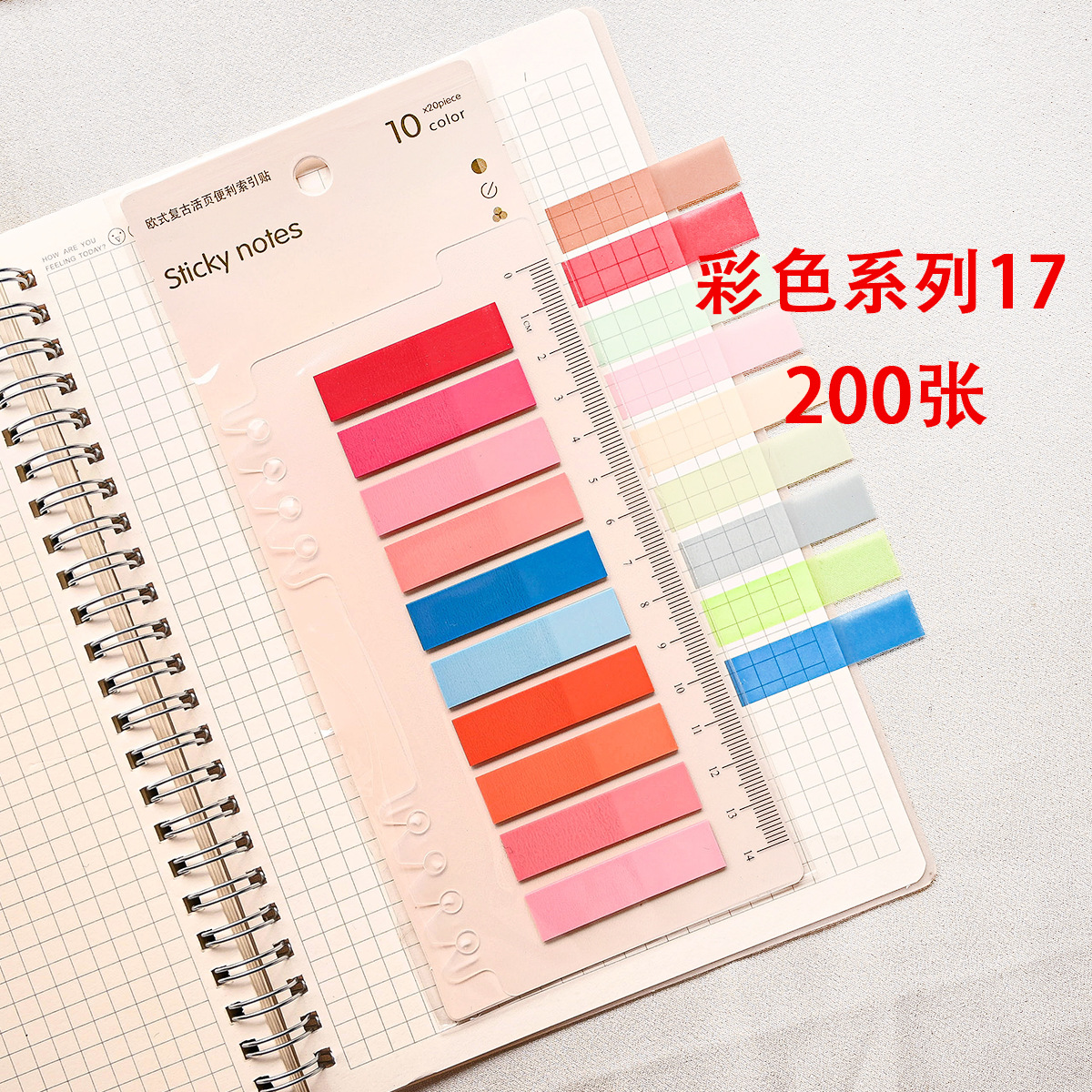 Fabricantes al por mayor PET 10 colores 200 etiquetas de índice transparentes para estudiantes de lectura etiqueta de oficina pegatinas impermeables