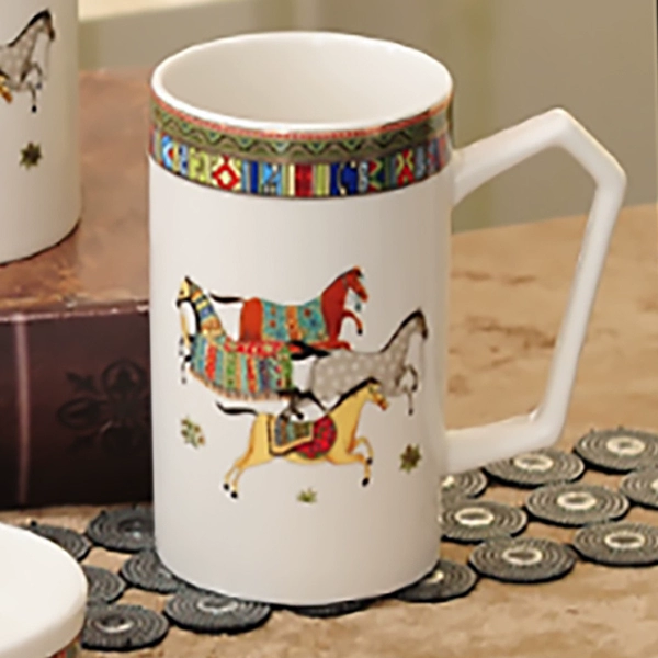 Jade porcelain straight cup horse