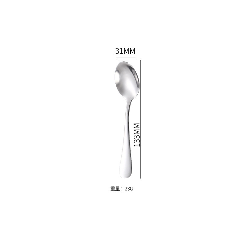 1010光柄食器ステンレススプーンコーヒースプーンフルーツフォークホテル用品ラウンドスプーンステーキナイフフォーク子供スプーン|undefined