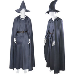 Gandalf the Grey Wizard Hobbit Lord of the Rings Cosplay Costume Thin Cotton Linen Cloak Scarf
