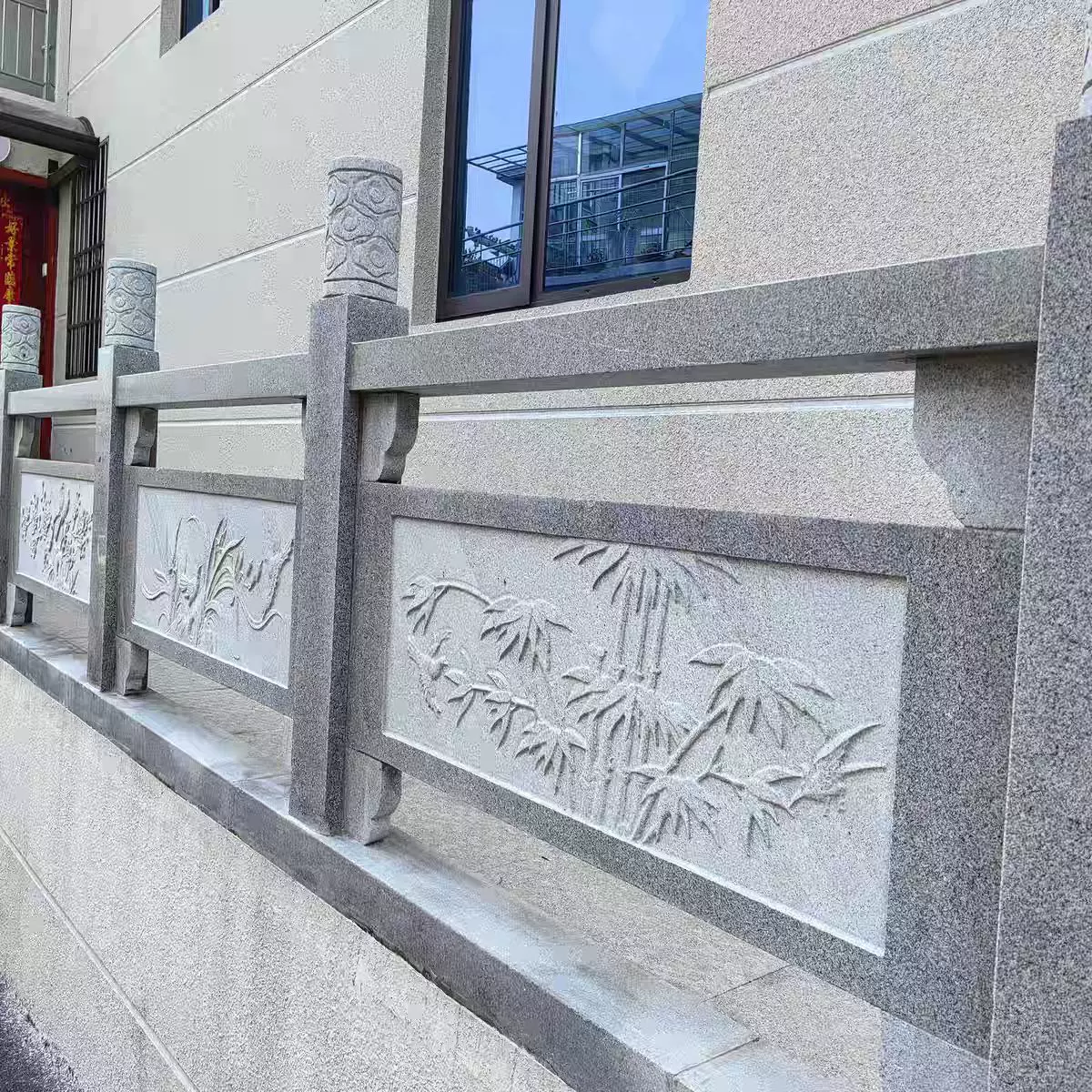 花岗岩石栏杆栏板大理石护栏河道石雕栏杆别墅寺庙池塘围栏石栏板