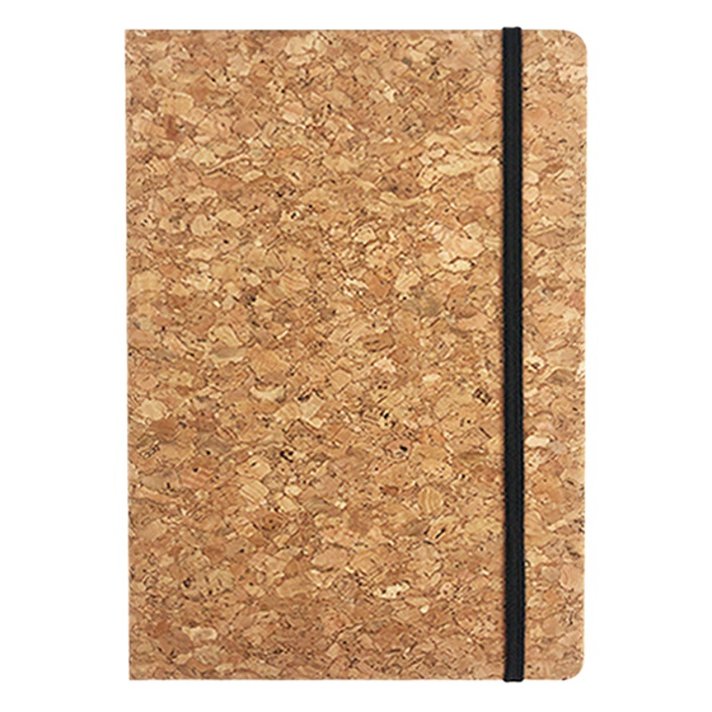 Transfronterizo en stock correa de LOGOTIPO imprimible Bloc de notas de negocios cuaderno de corcho de cara dura A5 al por mayor