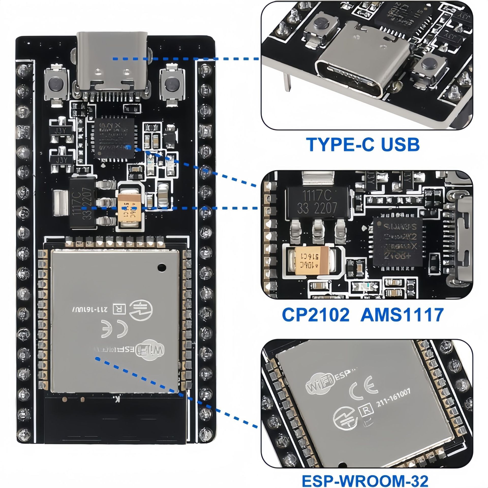 38Pins-Type-C-ESP32S-ESP32-ESP