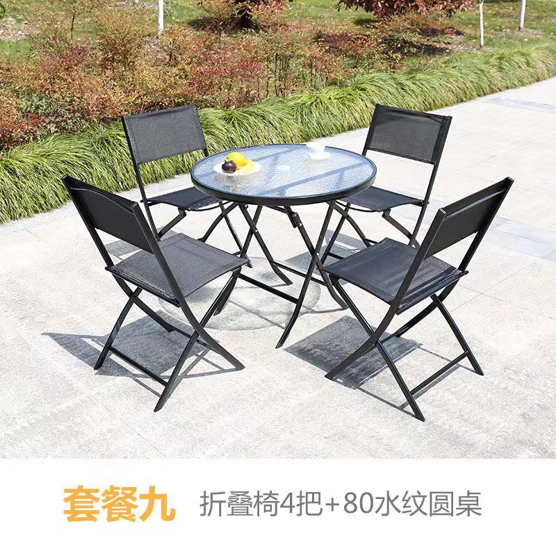 [Silla de tijera] Mesas y sillas plegables para exteriores, puestos portátiles al aire libre, mesas y sillas para el patio del hogar simples de ocio