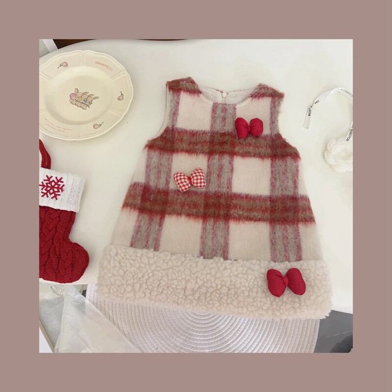 Princess Dress Girl's Winter Skirt Children's dress Thickened Vise Dress Red New Year Little Girl's Christmas Dress Princess Dress Girl's Winter Skirt Children's dress Thickened Vise Dress Red New Year Little Girl's Christmas Dress