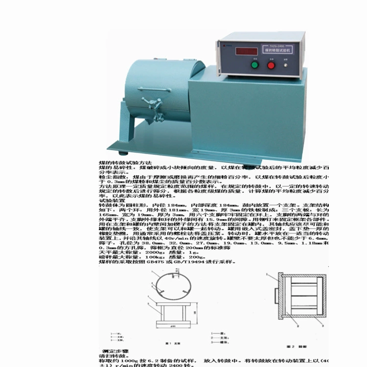 Машина для испытания вращательного барабана для MZG-2400 индекса хрупкости и индекса пыли для угля