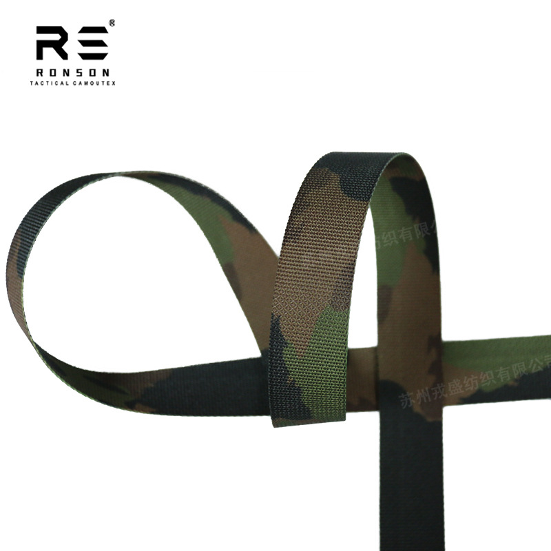 TAZ90 antiguo camuflaje suizo impresión de doble cara cinta táctica equipo accesorios al aire libre 25MM de ancho stock
