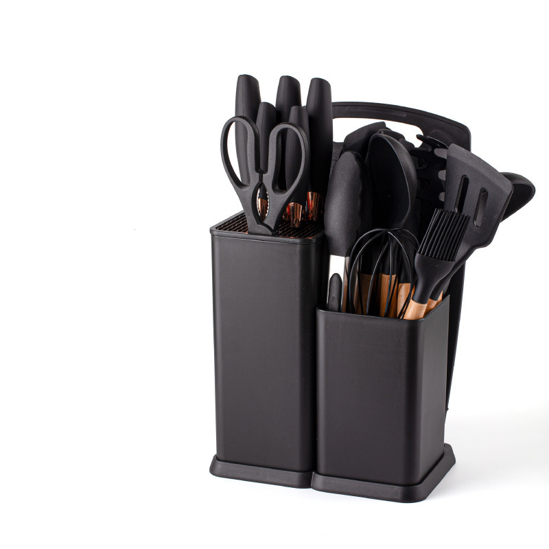 Juego de cuchillos de cocina de silicona Juego de 19 piezas Cuchillo de cuchara Cuchillo de fruta Cuchillo de cocina Accesorios para bebés Herramientas de cocina para el hogar