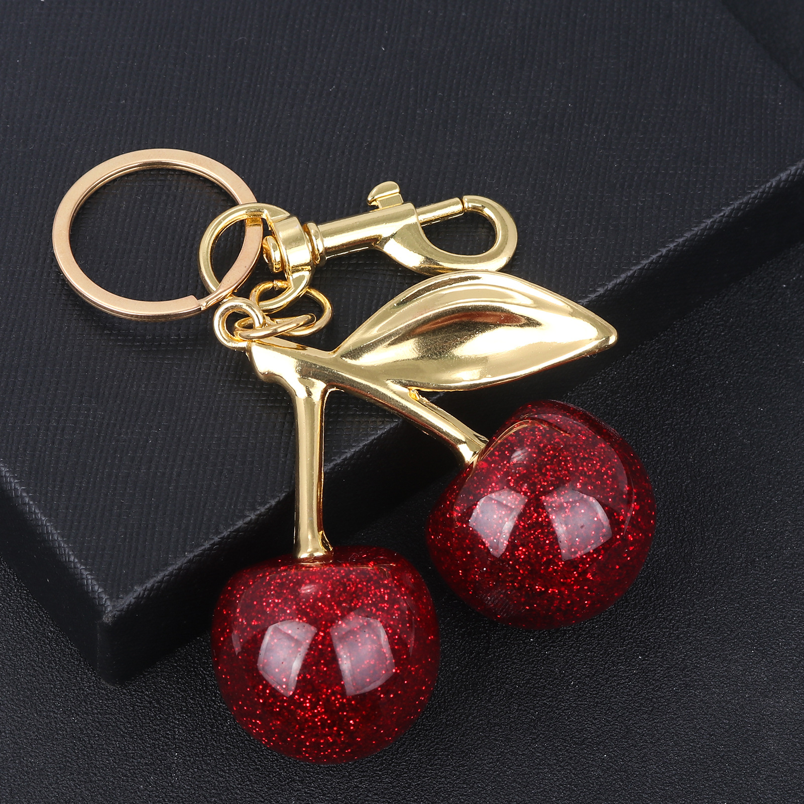 64g Weight Bag Pendant, Keychain Classification 1 Piece Quantity Holiday, Banquet, Travel Occasion Plastic, Resin Material Christmas Festival Cherry Pattern Fruit/Food, Plating Design Elegant, Hip-Hop, Simple Style Style 1 Piece Elegant Hip-Hop Simple Style Cherry Plastic Resin Fruit/Food Plating Christmas Bag Pendant Keychain 10