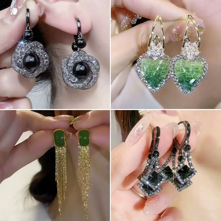 Серьги (малый дизайн) с основами из серебра 925, стиль легкой роскоши, множество моделей и цветов, оптовая готовность