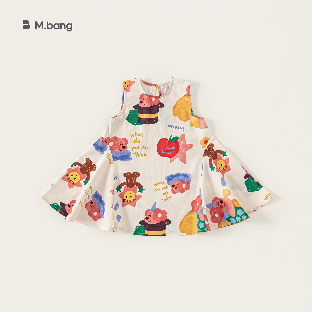 Youbao ropa para niños vestido para niños verano delgado niña dibujos animados graffiti falda chaleco de bebé falda sin mangas