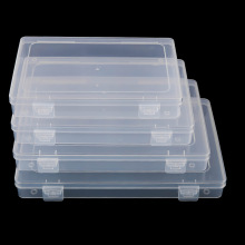 pp塑料盒玩具桌面收纳盒五金零件文具包装盒长方形收纳盒透明带盖