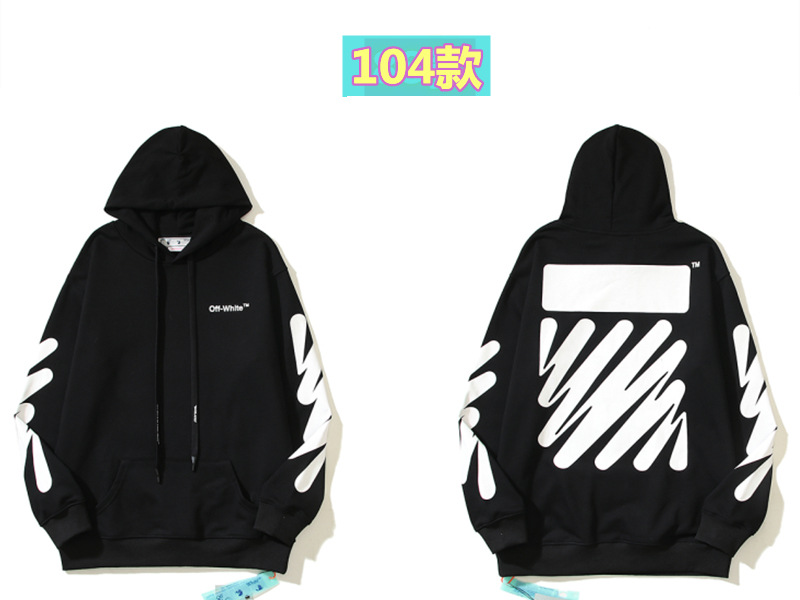 Marca de moda offwhite graffiti religioso pintura al óleo impresión de flecha hombre y mujer suelta OW pareja alta calle hoodie abrigo