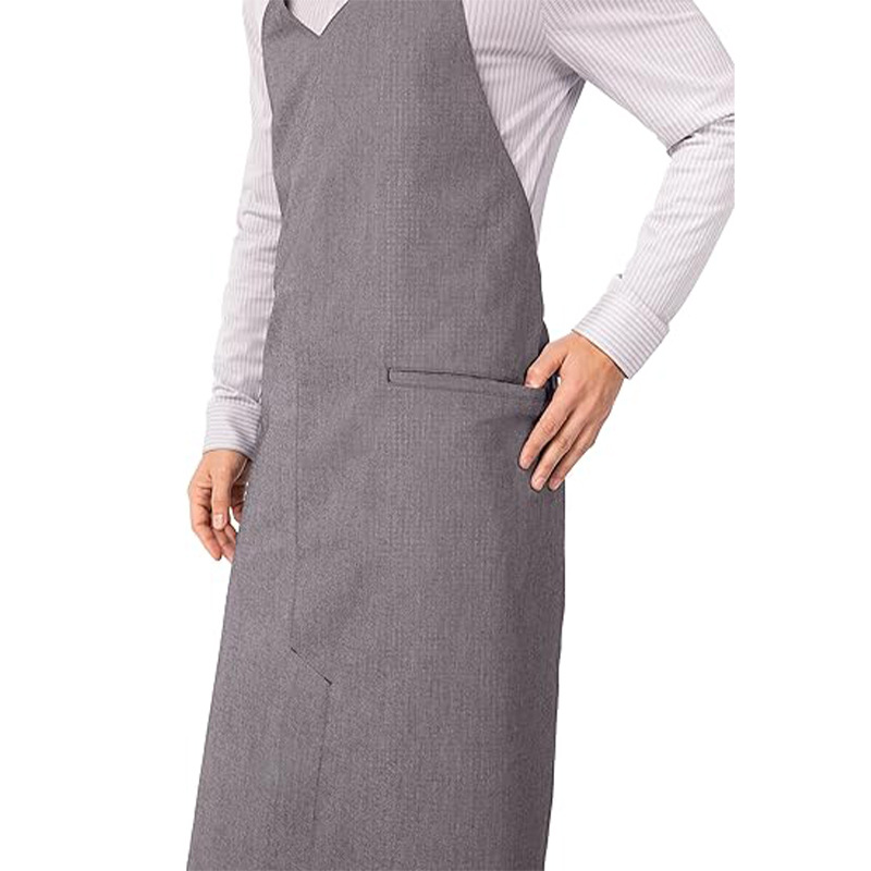 Amazon nueva herramienta ni delantal personalizado logo largo cuello en V cuello sin mangas camarero delantal de ropa de trabajo