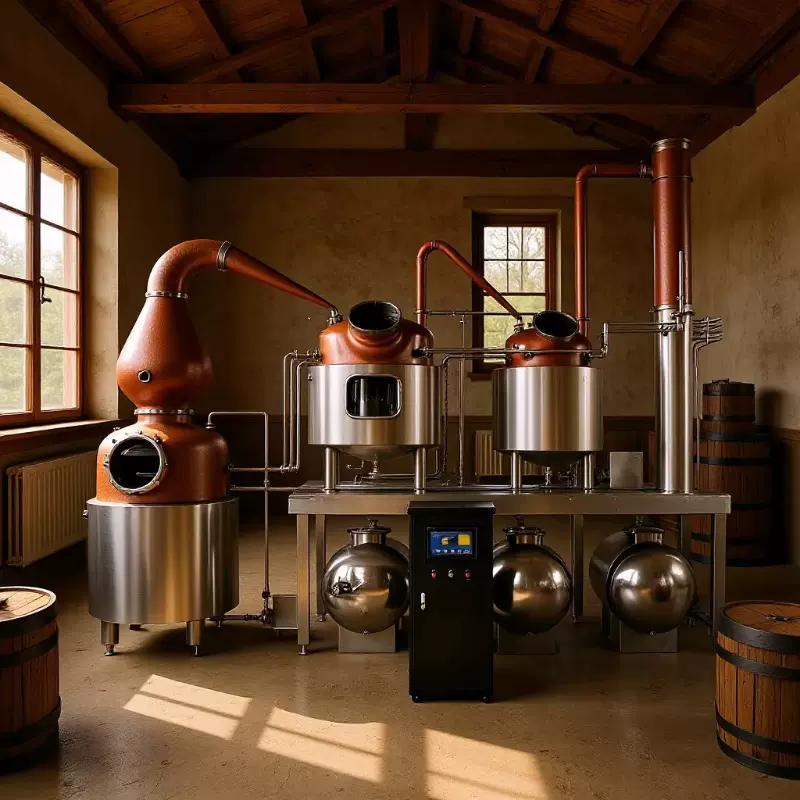 【酿酒设备】朗姆酒蒸馏设备 郎姆酒蒸馏器 紫铜蒸馏器