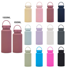2024 New 650ml Stainless Steel Portable Sports Water Bottle Portable Outdoor Water Cup Vacuum Insulated Cup Customization