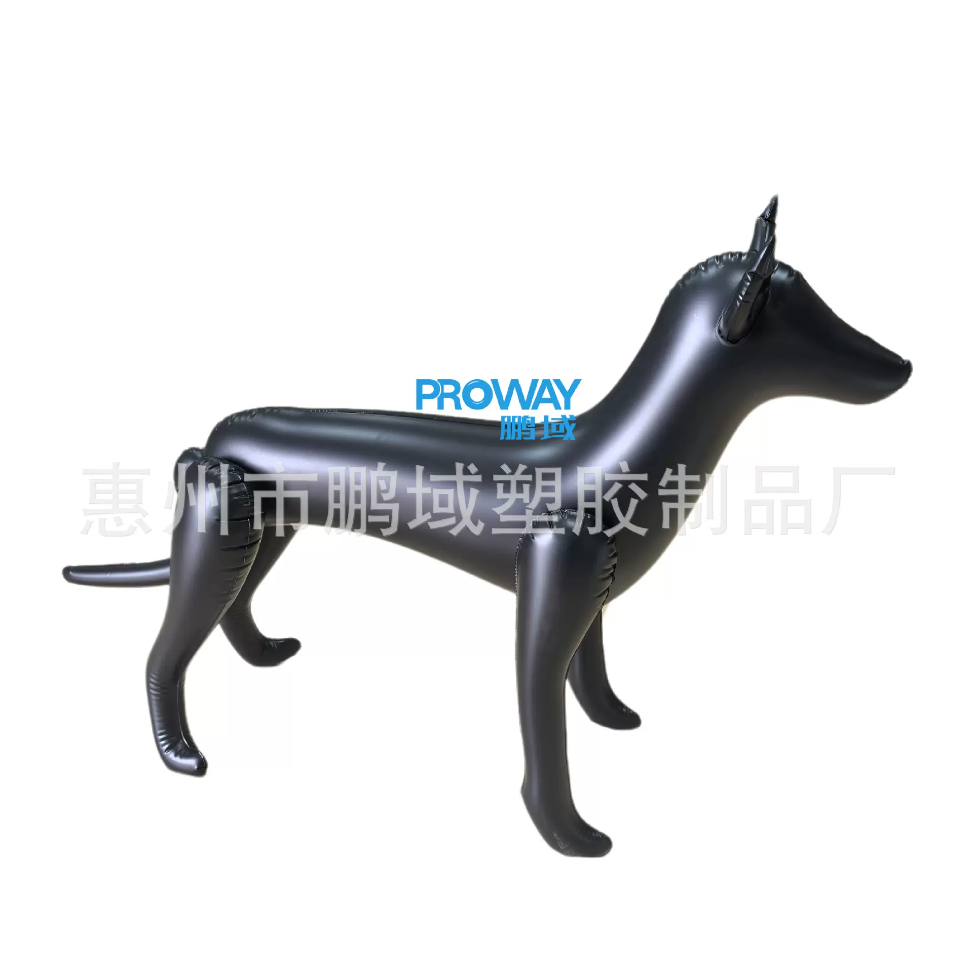 批发加厚充气狗模特宠物服装展示广告道具充气PVC狗模型塑料玩具