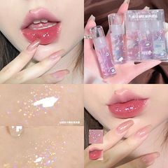 Cappuviniマシュマロ唇蜜潤唇膏ガラス透明唇油潤い保湿水光唇釉薬口紅