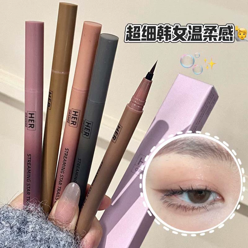 HERORANGE ~Подводка-лайнер Eyeliner Pen с эффектом лифтинга, водостойкая и потостойкая, очень тонкая головка, ощущение маминой кожи, шелковистый подводка для глаз