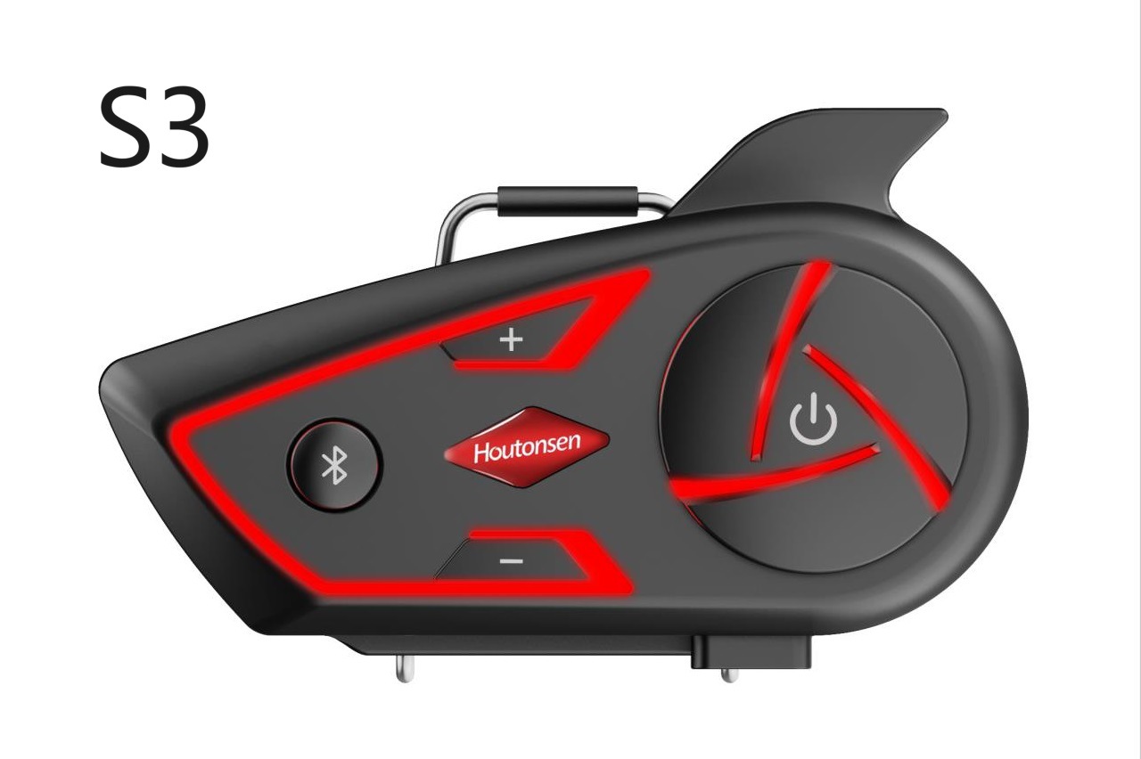 S3 Motorcycle Helmet Bluetooth Intercom Headset Cross-Border Bestseller 2-Person Real-Time Intercom Ip67 Waterproof for Skiing and Riding