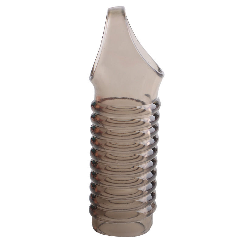 Men’s Textured TPE Masturbation Sleeve, Black Grain Design, Manual Control — detail image 3