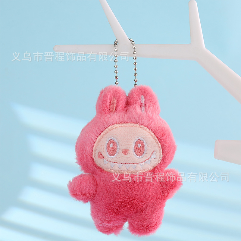 きしむかわいい Labubu 人形ペンダント漫画 Labubu ウサギぬいぐるみバッグキーホルダー小さなペンダントバッチ|undefined