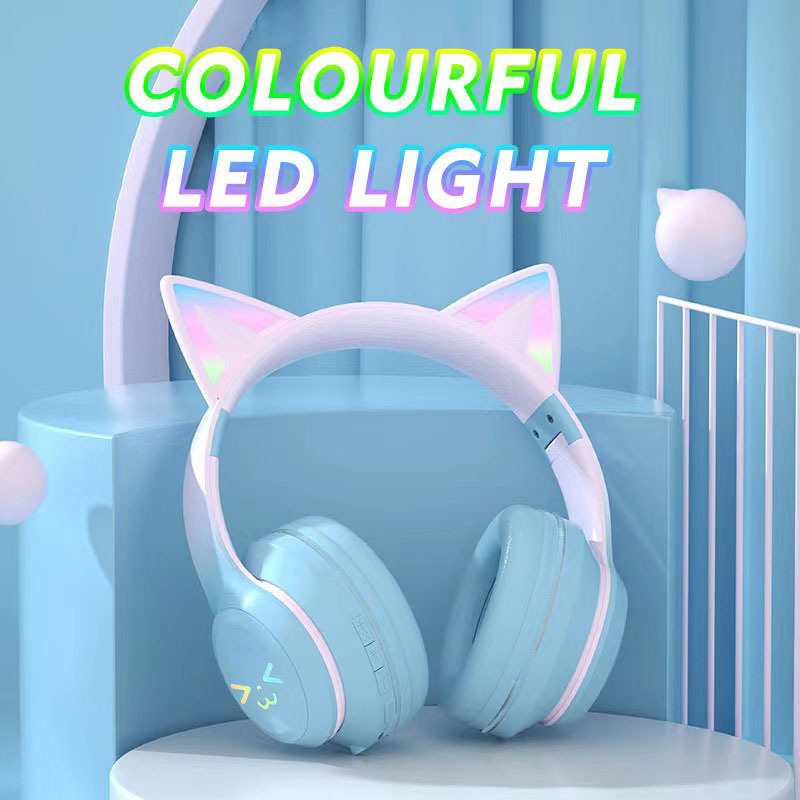 Luminous Cat Ear Bluetooth Headset, Head-Mounted Stereo Sound, High-Looking Wireless Sports Game, Listening to Music Luminous Cat Ear Bluetooth Headset, Head-Mounted Stereo Sound, High-Looking Wireless Sports Game, Listening to Music