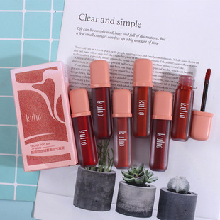 Coolou Velvet Matte Air Lip Mud Lip Glaze Velvet Matte Lip Gloss Does Not Fade and Whitens Ku2157