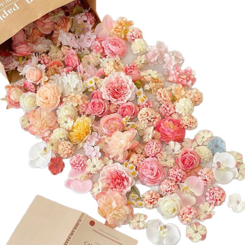 小さな花を混ぜてdiy手作りの結婚祝いの材料を作って、造花の頭を作って、ヘアピンの花飾りの花の輪を作って卸売りします。