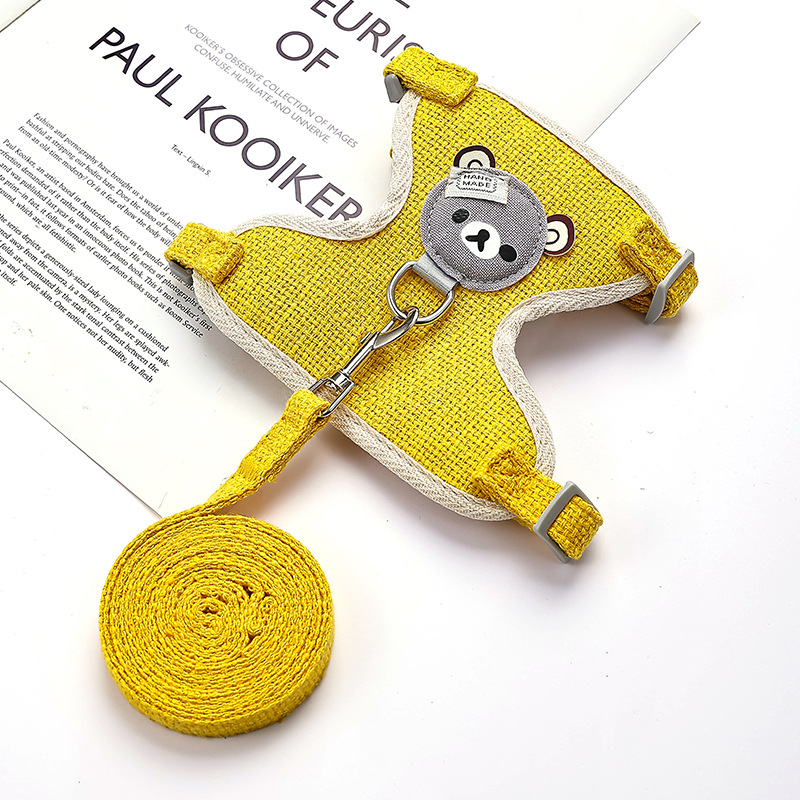 Chaleco correa de perro cachorro Teddy correa de pecho gato fuera anti-rotura gato caminando cuerda gato cadena Cadena de perro