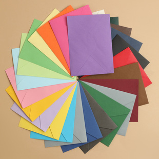 in stock cross-border solid color envelope 120g color glue color card paper double glue paper envelope can print logo