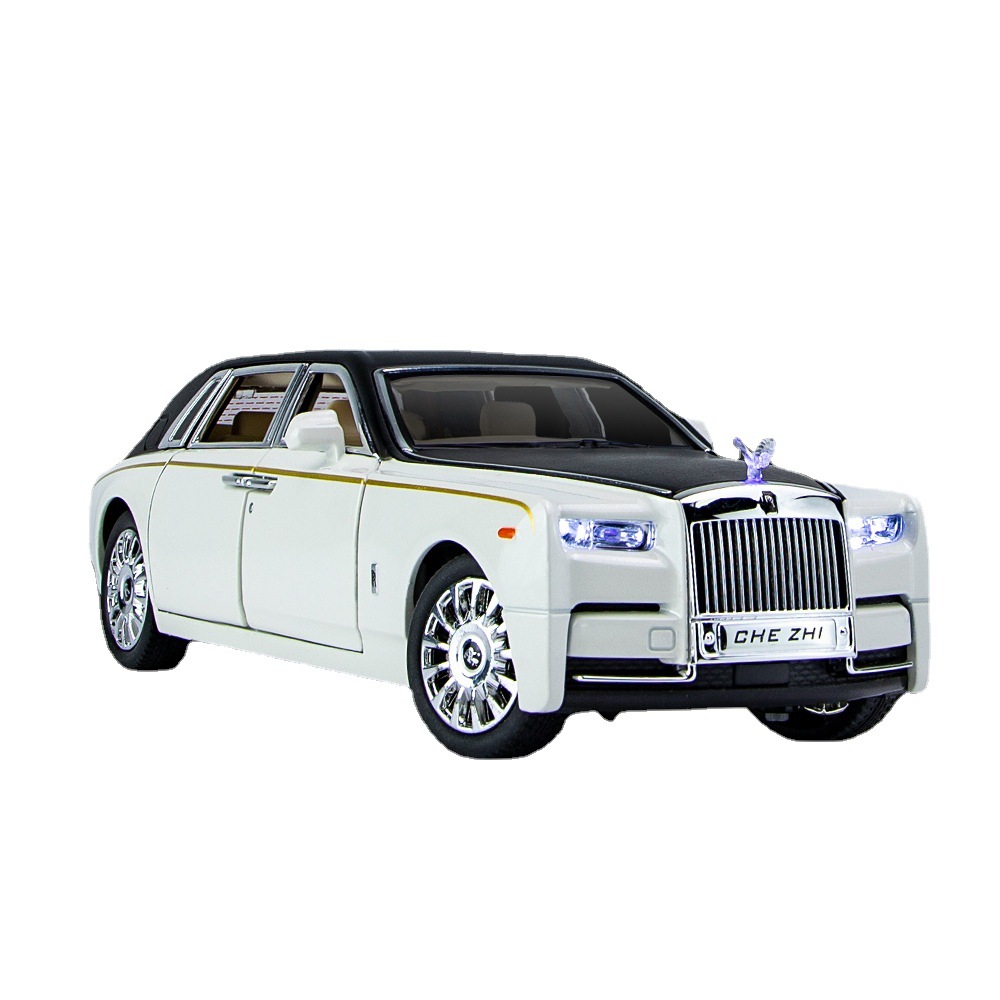 1: 24 Upgraded Rolls Royce Phantom Alloy Car Model 6 Door Opening with Echo Soundlight Starry Sky Top Children's Toy