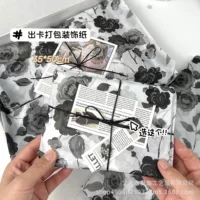 Упакованная карточка декоративная бумага ретро роза подарочная упаковочная бумага с высоким значением