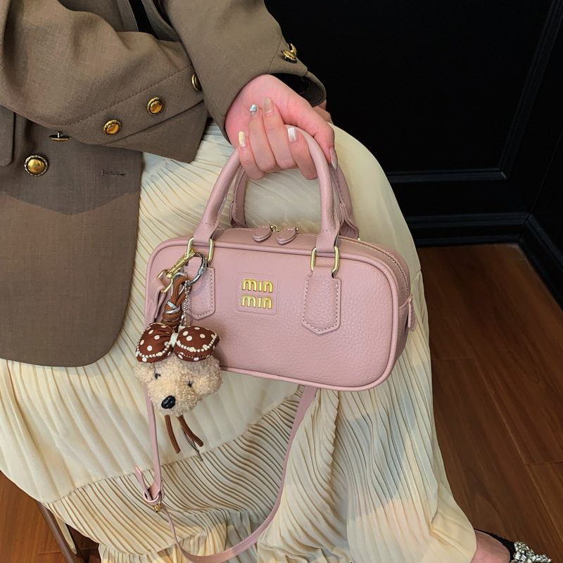 Bolsa de bolos portátil retro para mujeres 2026 nueva moda diaria sensación de bolso cuadrado bolso de hombro universal