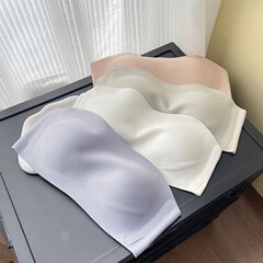 夏季薄款无肩带无痕内衣女夏季防滑小胸聚拢显大隐形无钢圈文胸罩