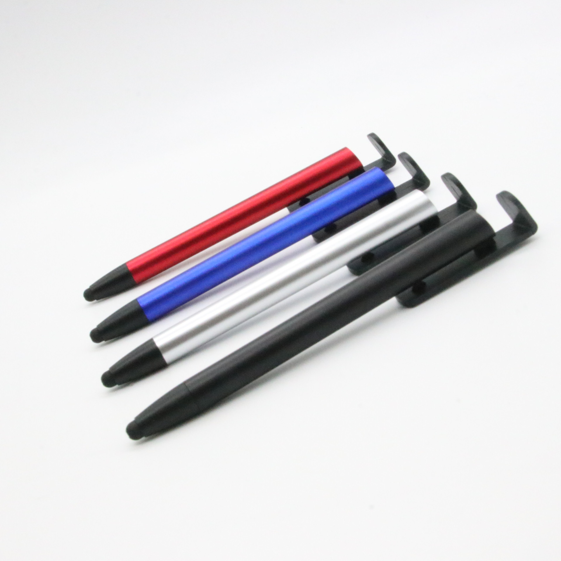 3-en-1 plástico teléfono móvil titular táctil pluma bolígrafo pluma de gel