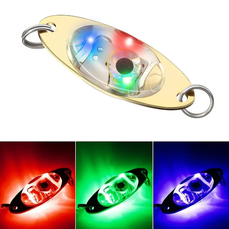 铁片水下诱鱼灯LED路亚亮片纽扣集鱼灯电子聚鱼器防水夜钓神器