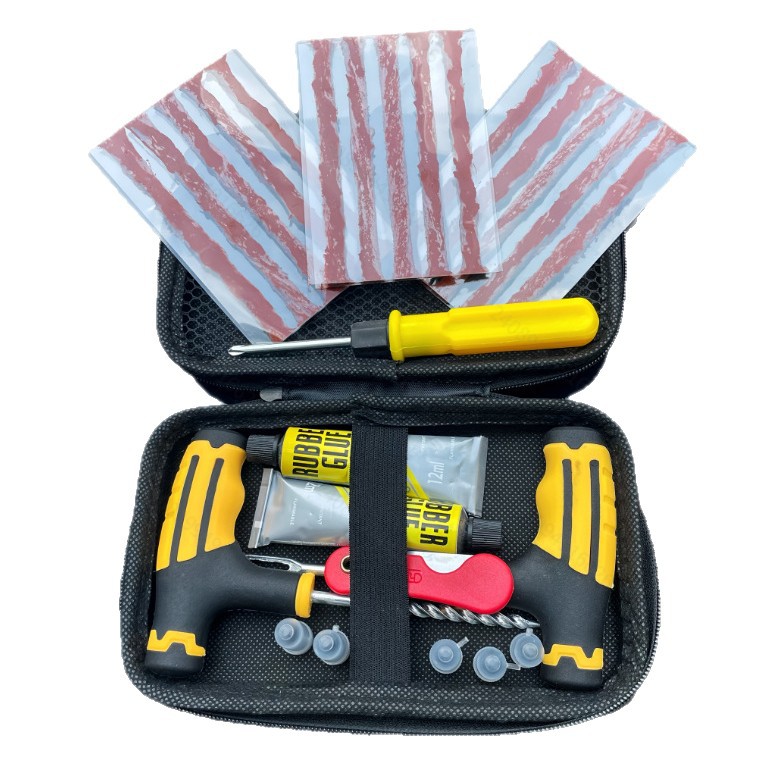 Tire puncture repair without removing the tire, car emergency tire repair kit for quick fix